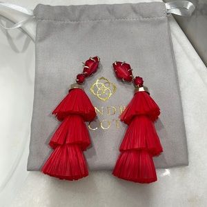 Magenta color statement earrings Kendra Scott